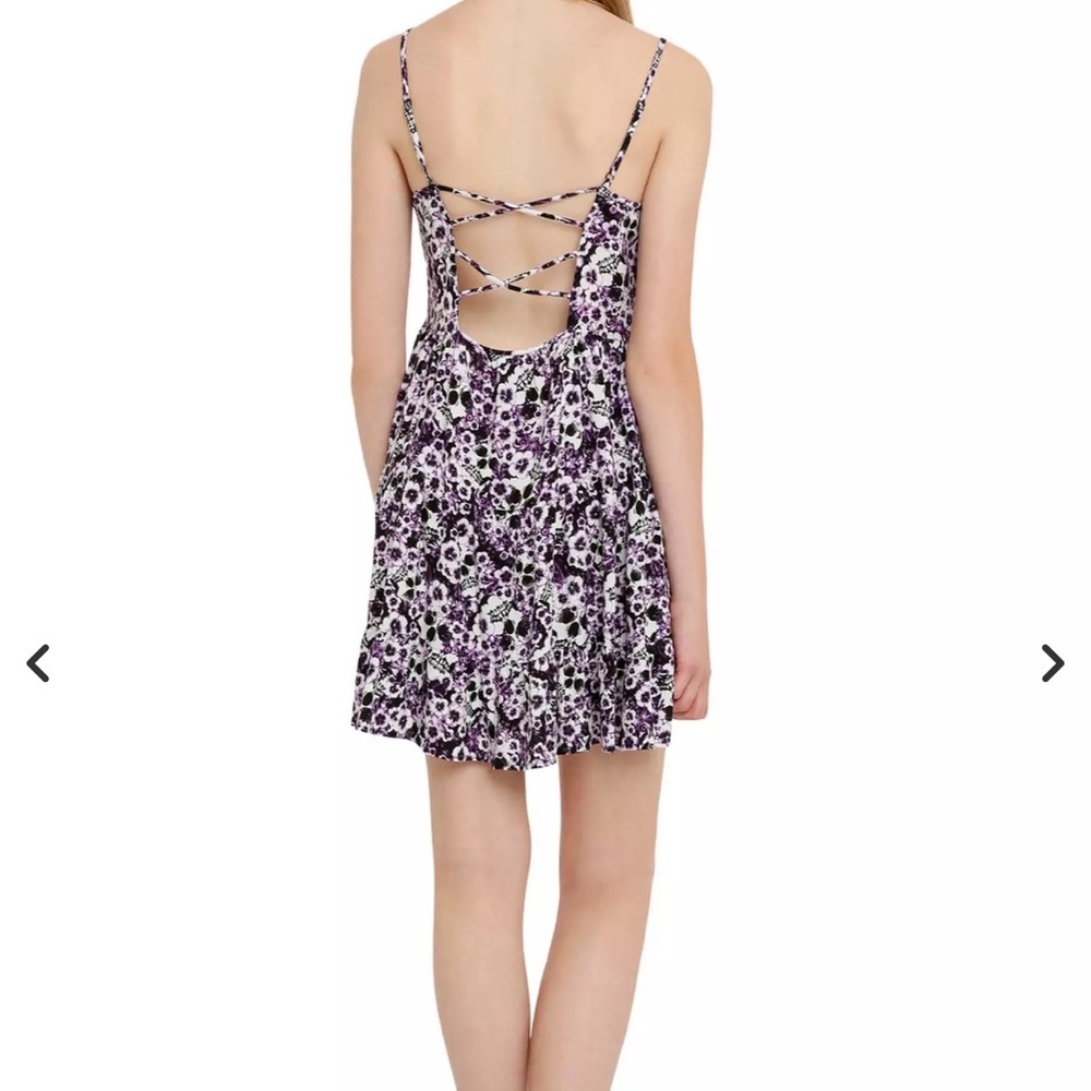 NWT Purple Floral Skull Dress